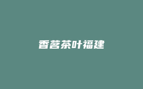 香茗茶叶福建