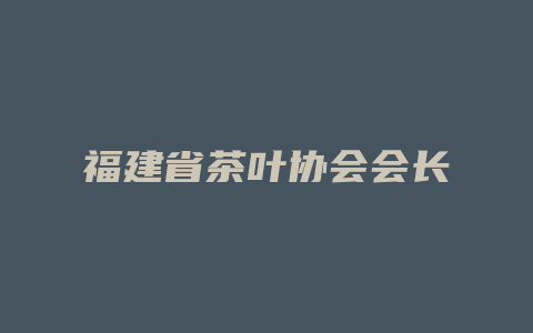 福建省茶叶协会会长