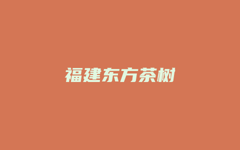 福建东方茶树