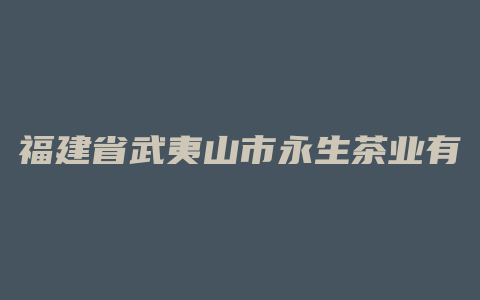 福建省武夷山市永生茶业有限公司