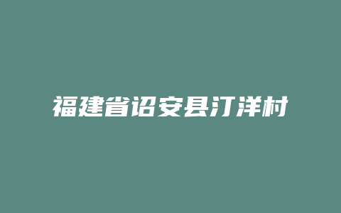 福建省诏安县汀洋村