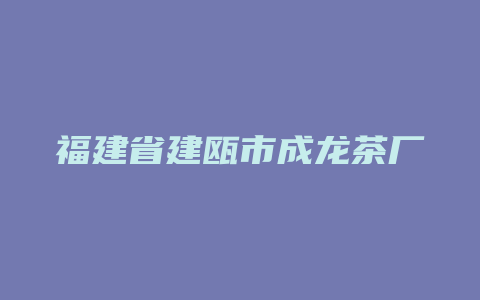 福建省建瓯市成龙茶厂