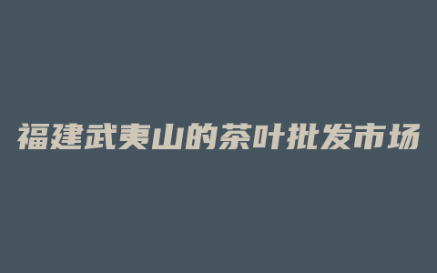 福建武夷山的茶叶批发市场