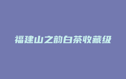 福建山之韵白茶收藏级