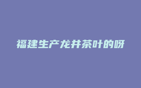 福建生产龙井茶叶的呀