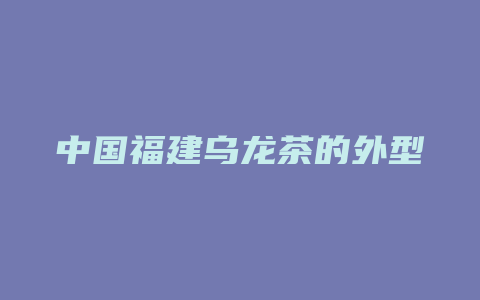 中国福建乌龙茶的外型