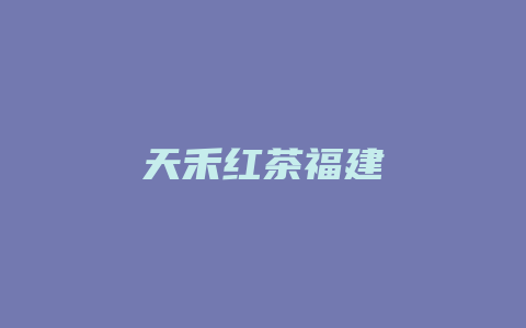 天禾红茶福建